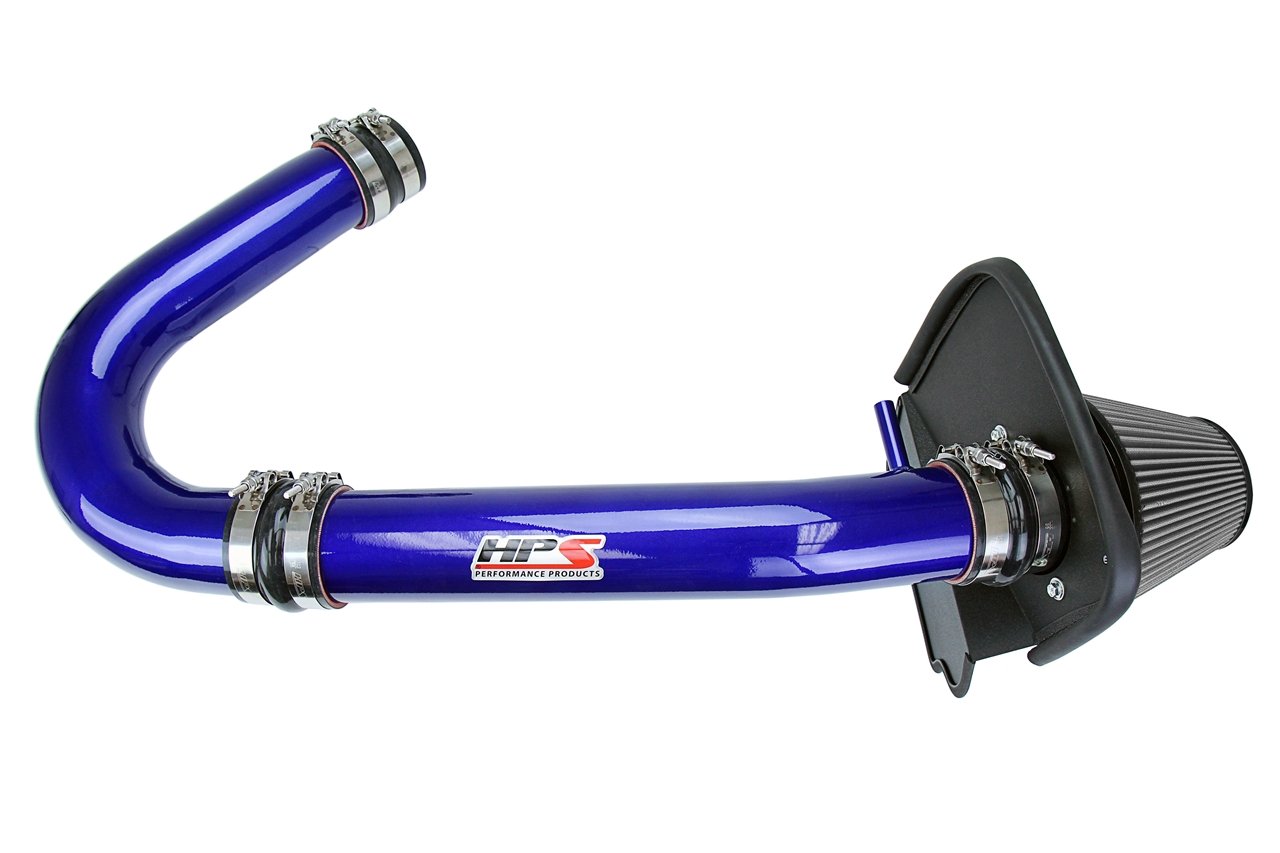HPS Shortram Air Intake Kit 2011-2018 Dodge Challenger 3.6L V6, Includes Heat Shield, Blue