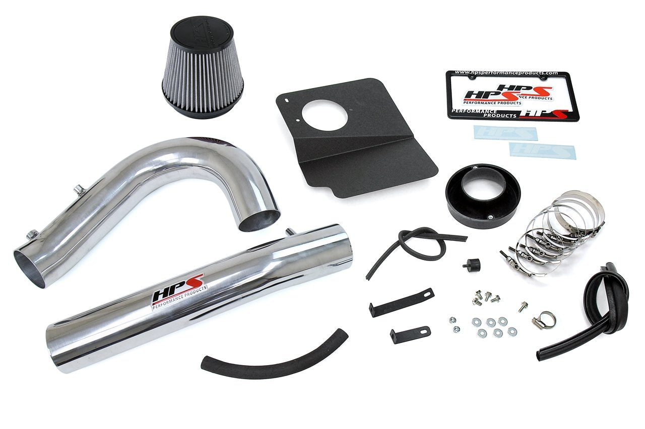 HPS Shortram Air Intake Kit 2011-2018 Dodge Charger 3.6L V6, Includes Heat Shield, Polish