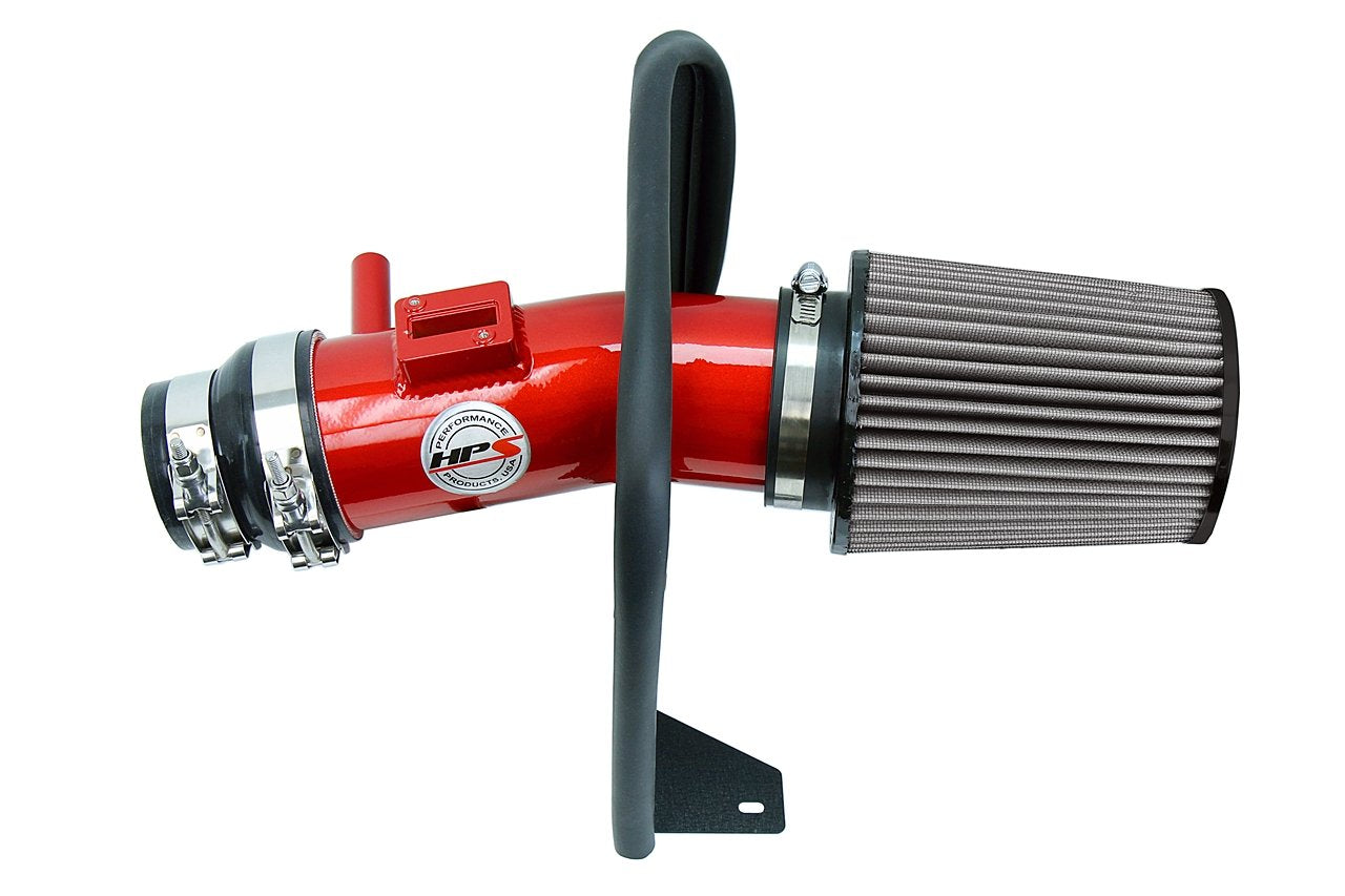 HPS Shortram Air Intake Kit 2013-2017 Honda Accord 3.5L V6, Includes Heat Shield, Red
