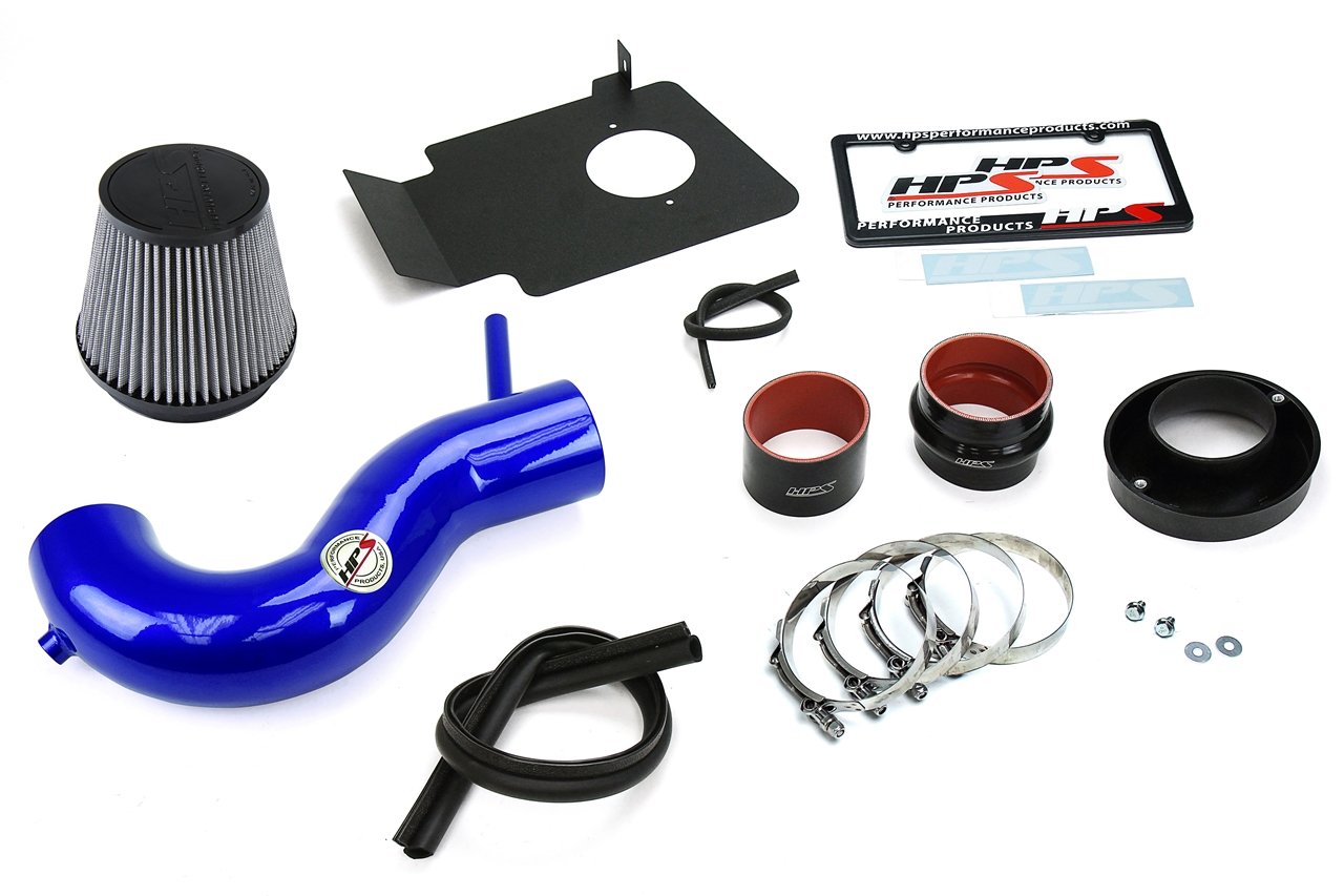 HPS Shortram Air Intake Kit 2005-2008 Dodge Magnum 5.7L V8, Includes Heat Shield, Blue