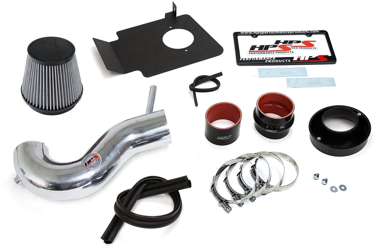 HPS Shortram Air Intake Kit 2009-2010 Dodge Challenger 5.7L V8, Includes Heat Shield, Polish
