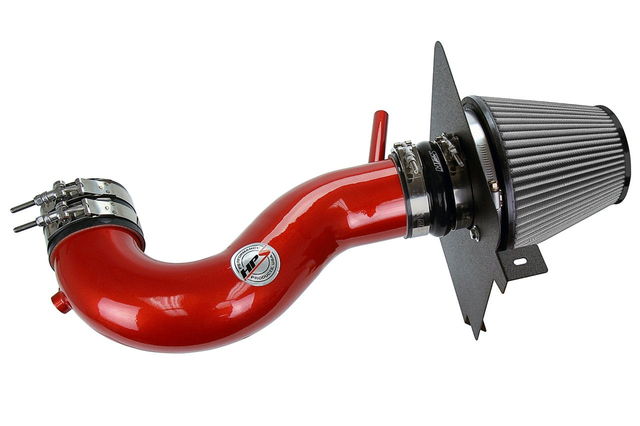 HPS Shortram Air Intake Kit 2009-2010 Dodge Challenger 5.7L V8, Includes Heat Shield, Red