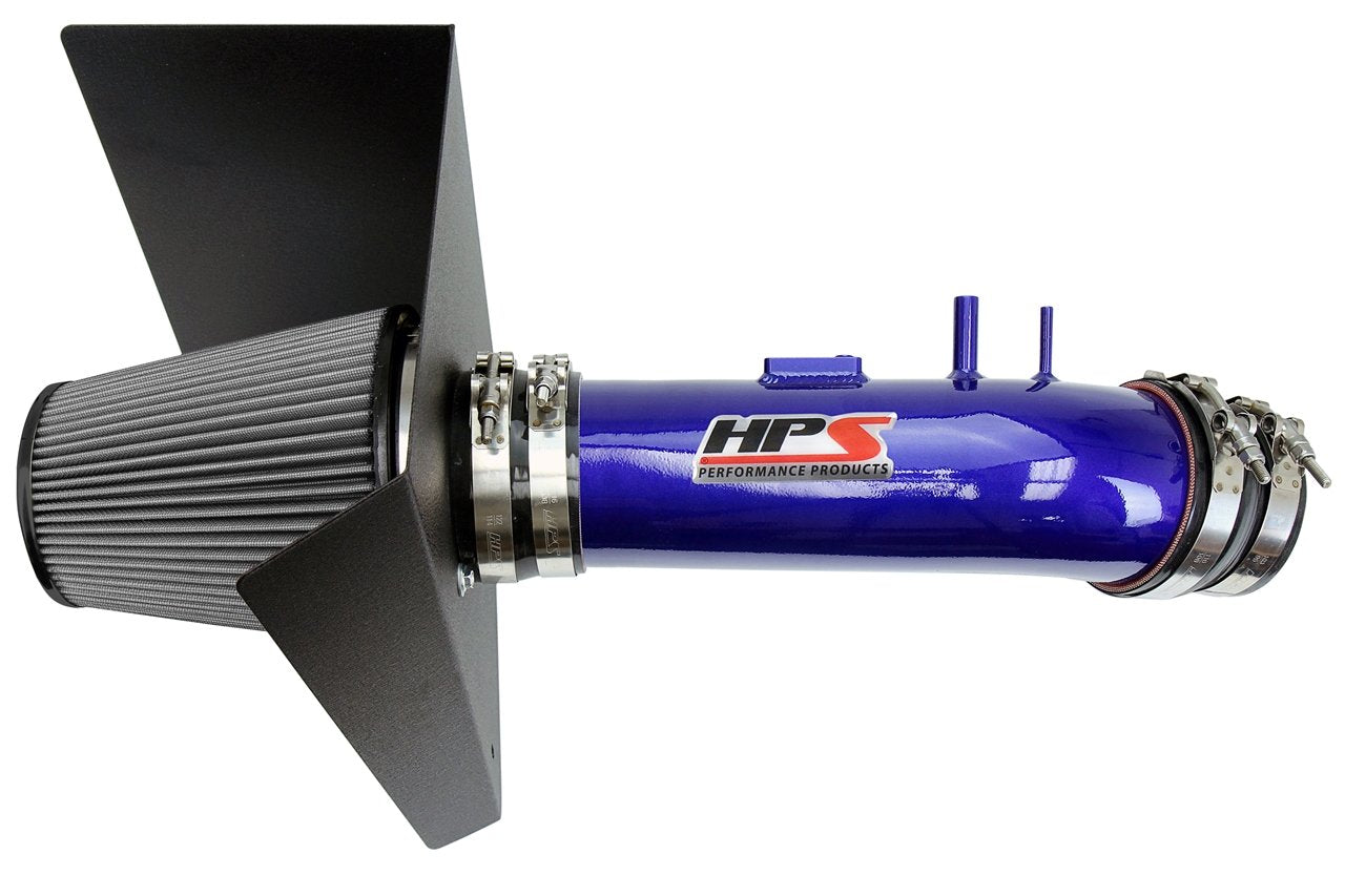 HPS Shortram Air Intake Kit 2012-2019 Toyota Tundra 5.7L V8, Includes Heat Shield, Blue