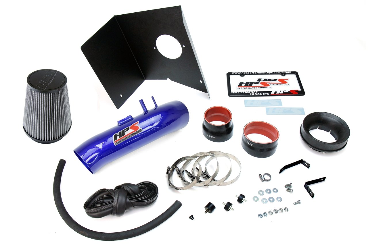 HPS Shortram Air Intake Kit 2012-2019 Toyota Tundra 5.7L V8, Includes Heat Shield, Blue