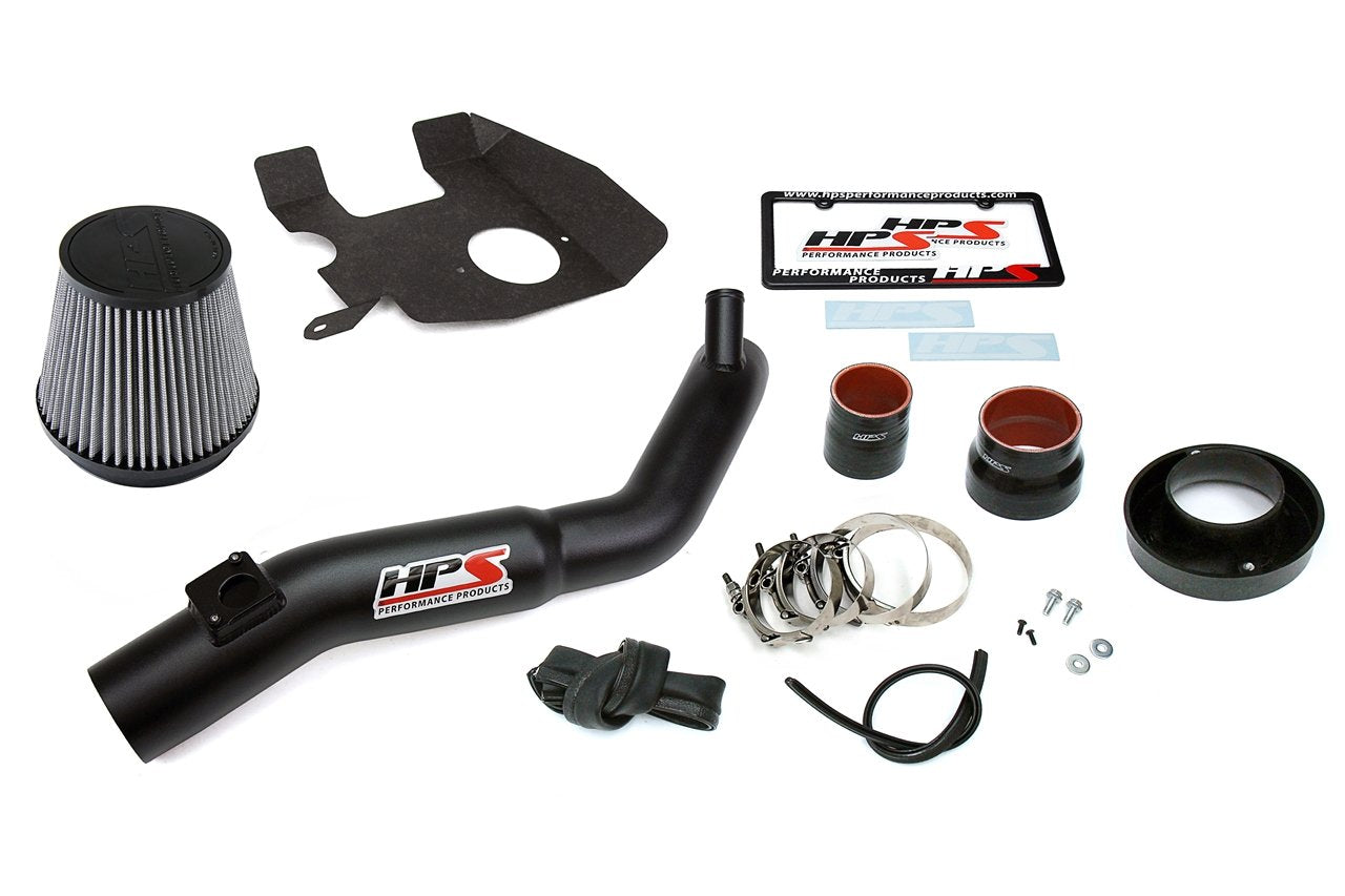HPS Shortram Air Intake Kit 2018-2019 Lexus GS300 2.0L Turbo, Includes Heat Shield, Black