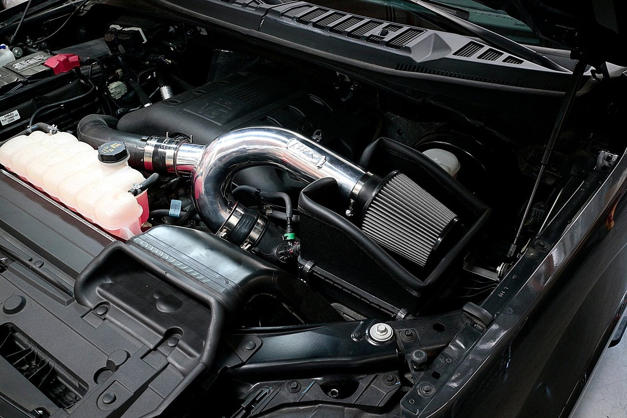 HPS Shortram Air Intake Kit 2015-2018 Ford F150 2.7L Ecoboost Turbo, Includes Heat Shield, Blue