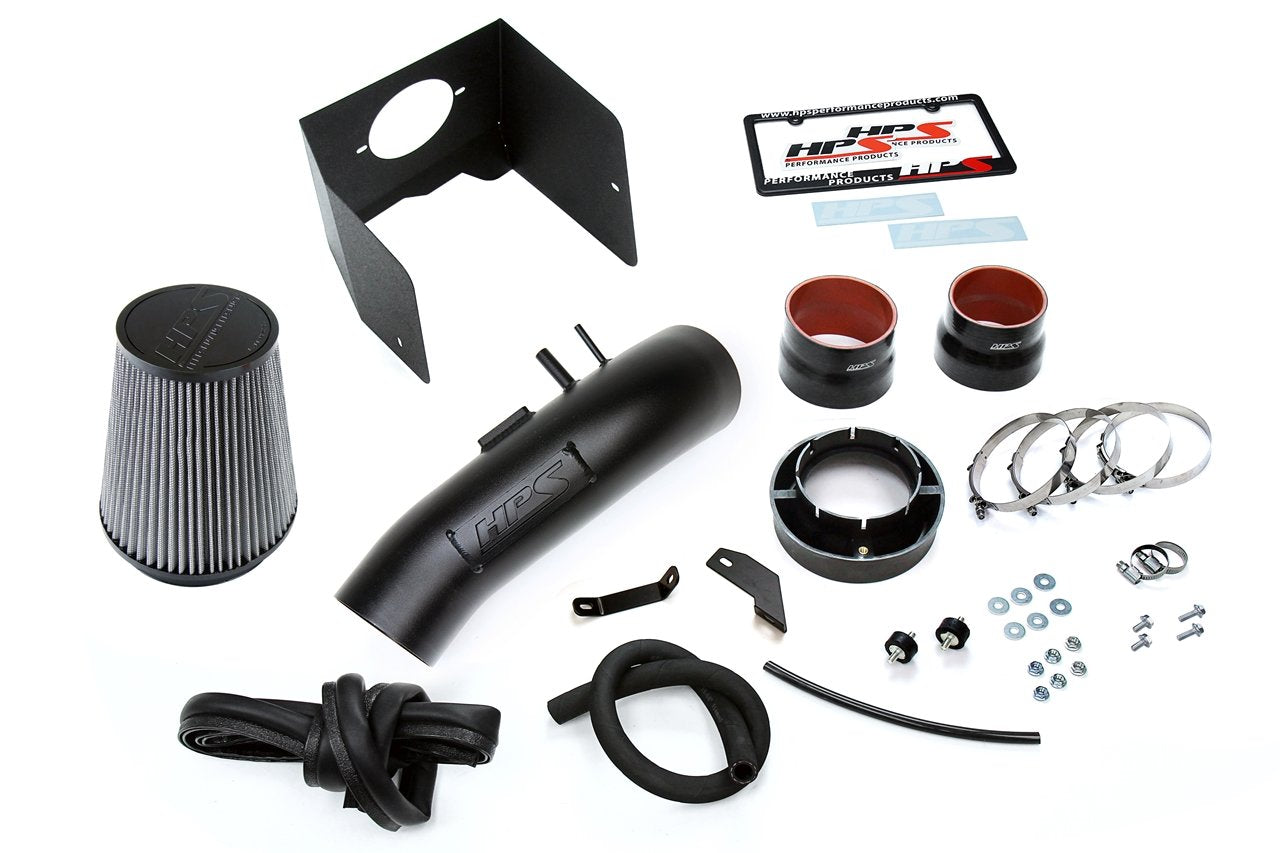 HPS Shortram Air Intake Kit 2008-2018 Toyota Land Cruiser 5.7L V8, Includes Heat Shield, Black