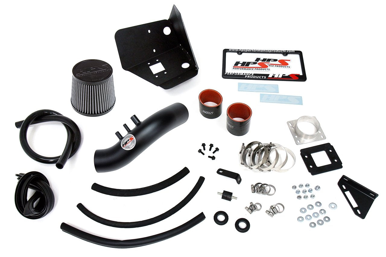 HPS Shortram Air Intake Kit 1989-1995 Toyota Pickup 3.0L V6, Includes Heat Shield, Black