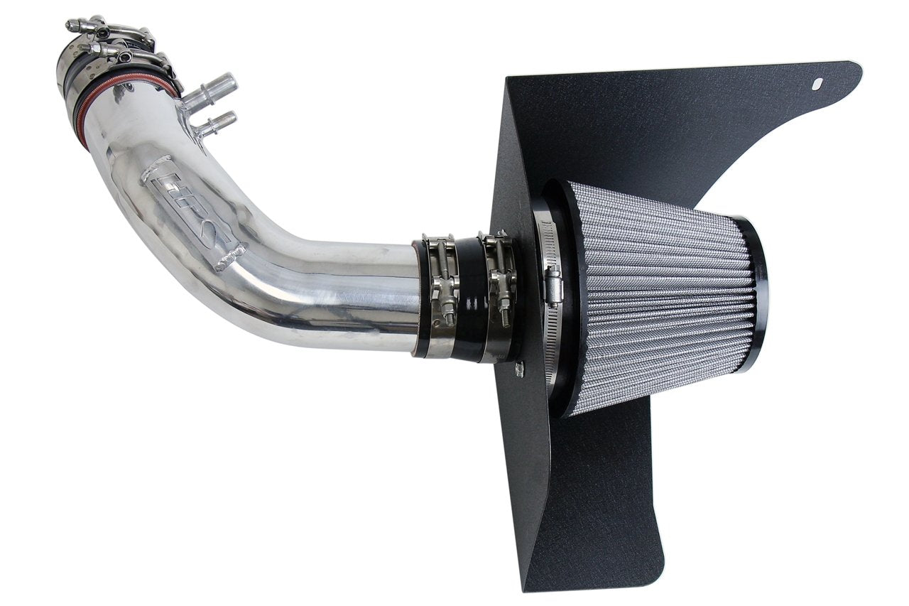 HPS Shortram Air Intake Kit 2015-2017 Ford Mustang 3.7L V6, Includes Heat Shield, Polish