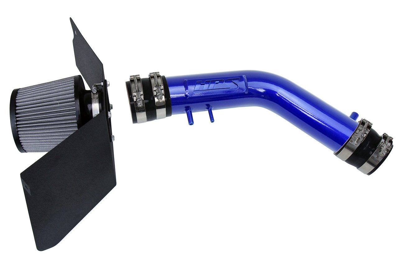 HPS Shortram Air Intake Kit 1995-1999 Toyota Tacoma 2.4L 2.7L, Includes Heat Shield, Blue