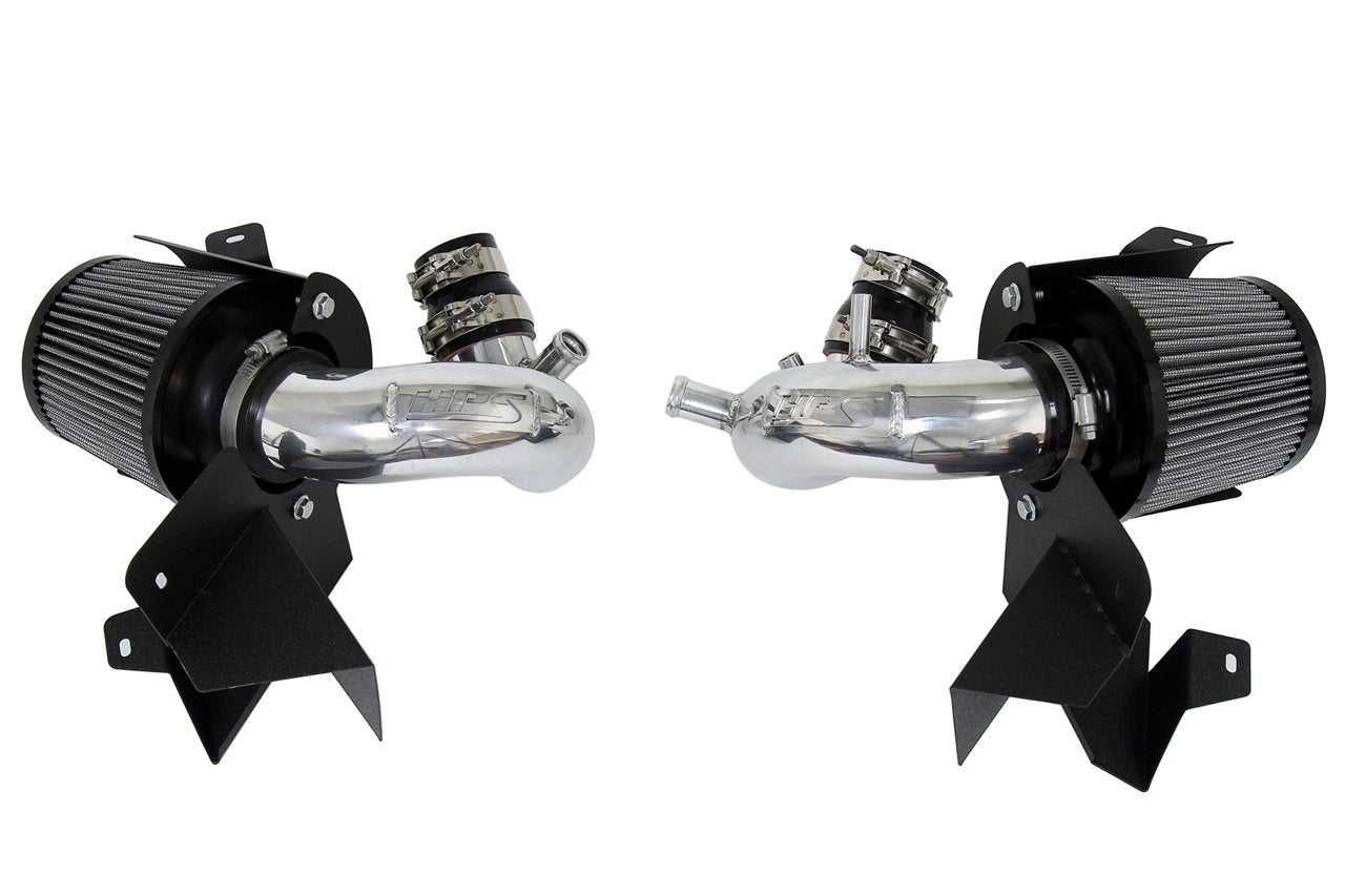 HPS Shortram Air Intake Kit 2018-2019 Kia Stinger 3.3L V6 Twin Turbo, Includes Heat Shield, Polish