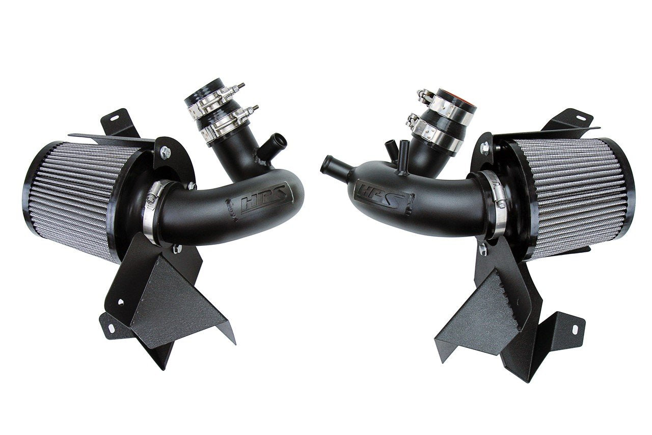 HPS Shortram Air Intake Kit with Heat Shield 2019-2024 Hyundai Genesis G70 3.3L V6 Twin Turbo, 827-703