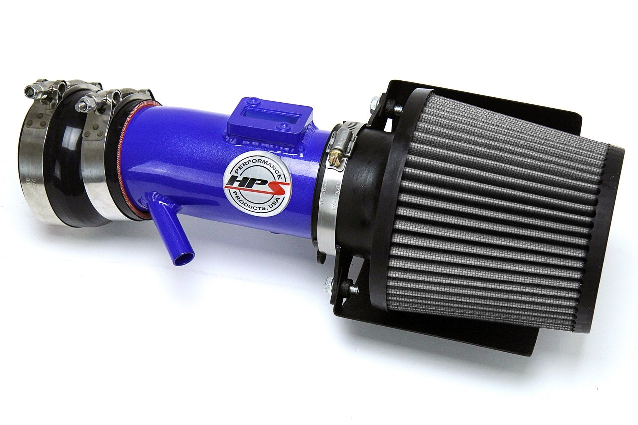 HPS Shortram Air Intake Kit 2013-2016 Nissan Pathfinder 3.5L V6, Includes Heat Shield, Blue