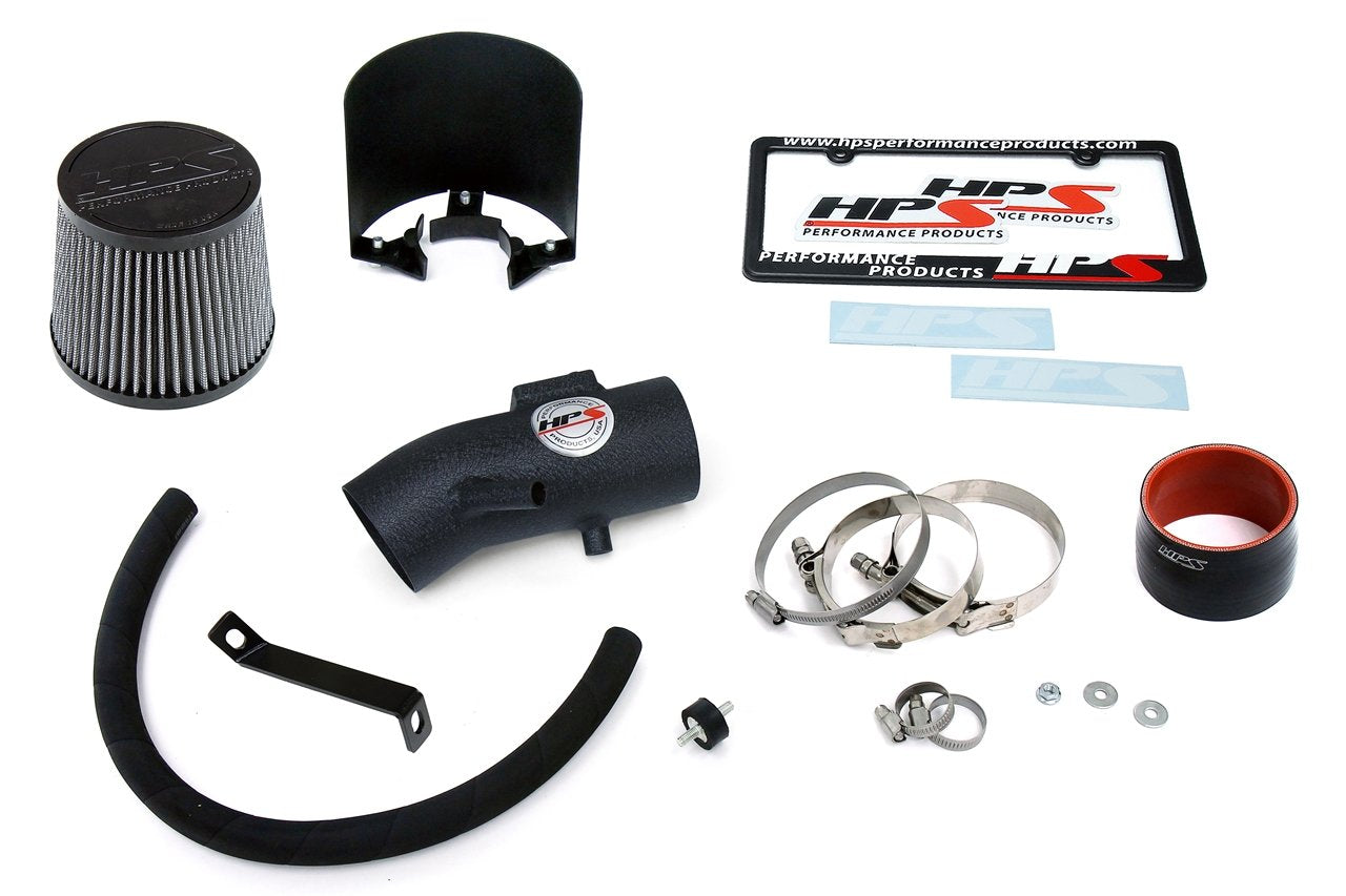 HPS Shortram Air Intake Kit 2013-2016 Nissan Pathfinder 3.5L V6, Includes Heat Shield, Black