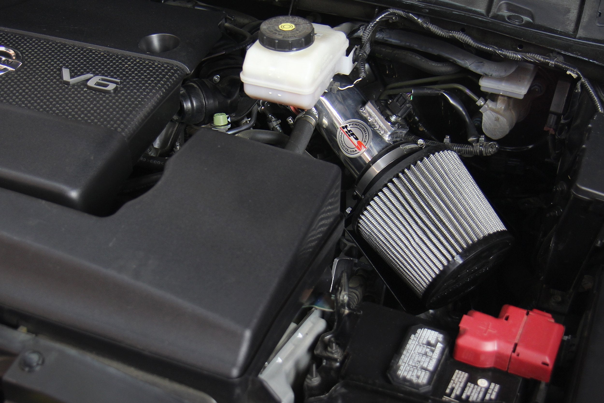 HPS Shortram Air Intake Kit 2015-2018 Nissan Murano 3.5L V6, Includes Heat Shield, Black