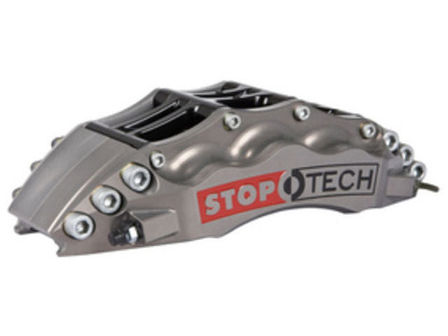 StopTech Trophy Sport Big Brake Kit; Silver Caliper Slotted 2-Piece Rotor, Front