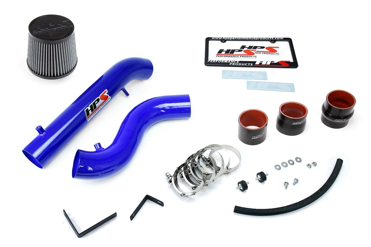 HPS Cold Air Intake Kit 1992-1995 Honda Civic SOHC D Series DOHC B Series, Converts to Shortram, Blue