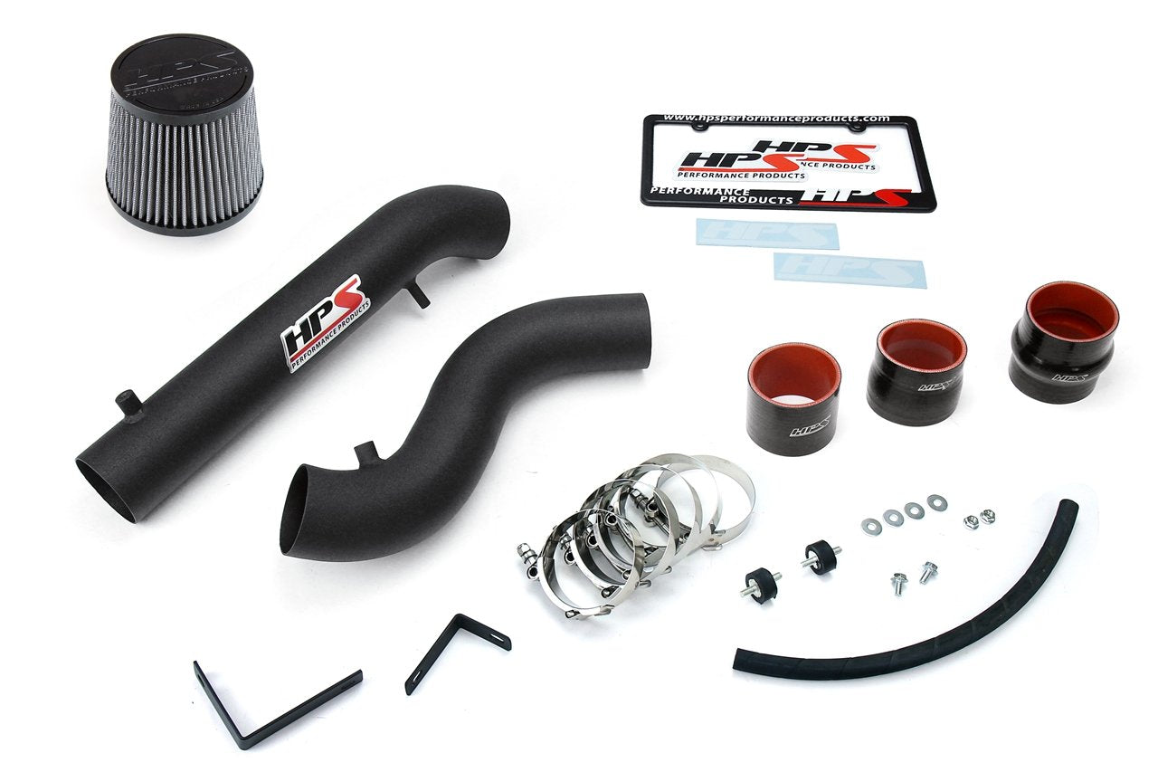 HPS Cold Air Intake Kit 1992-1995 Honda Civic SOHC D Series DOHC B Series, Converts to Shortram, Black