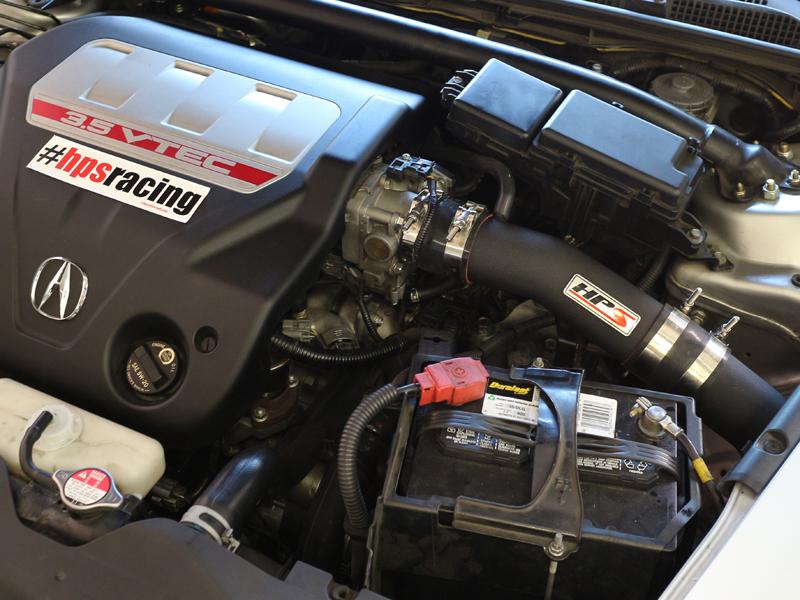 HPS Cold Air Intake Kit 2007-2008 Acura TL Type-S 3.5L V6, Converts to Shortram, Black