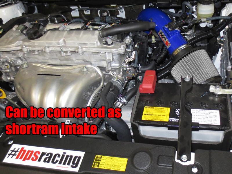 HPS Cold Air Intake Kit 2011-2016 Scion tC 2.5L, Converts to Shortram, Blue
