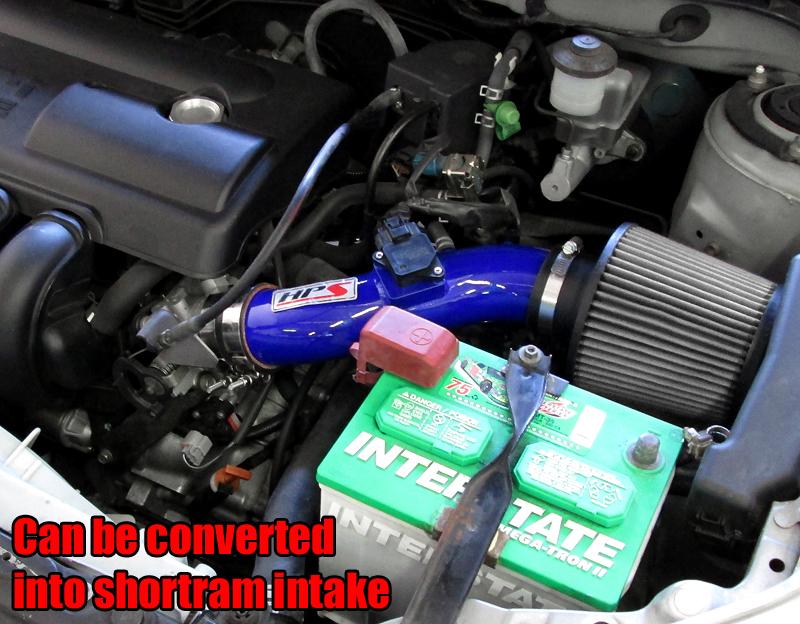 HPS Cold Air Intake Kit 2003-2004 Toyota Corolla 1.8L, Converts to Shortram, Blue