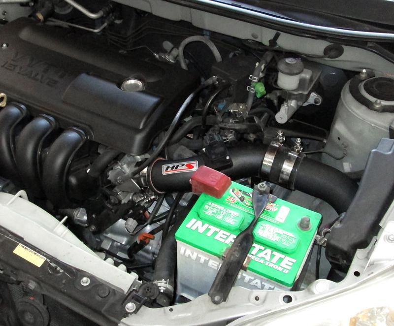 HPS Cold Air Intake Kit 2003-2004 Toyota Corolla 1.8L, Converts to Shortram, Black