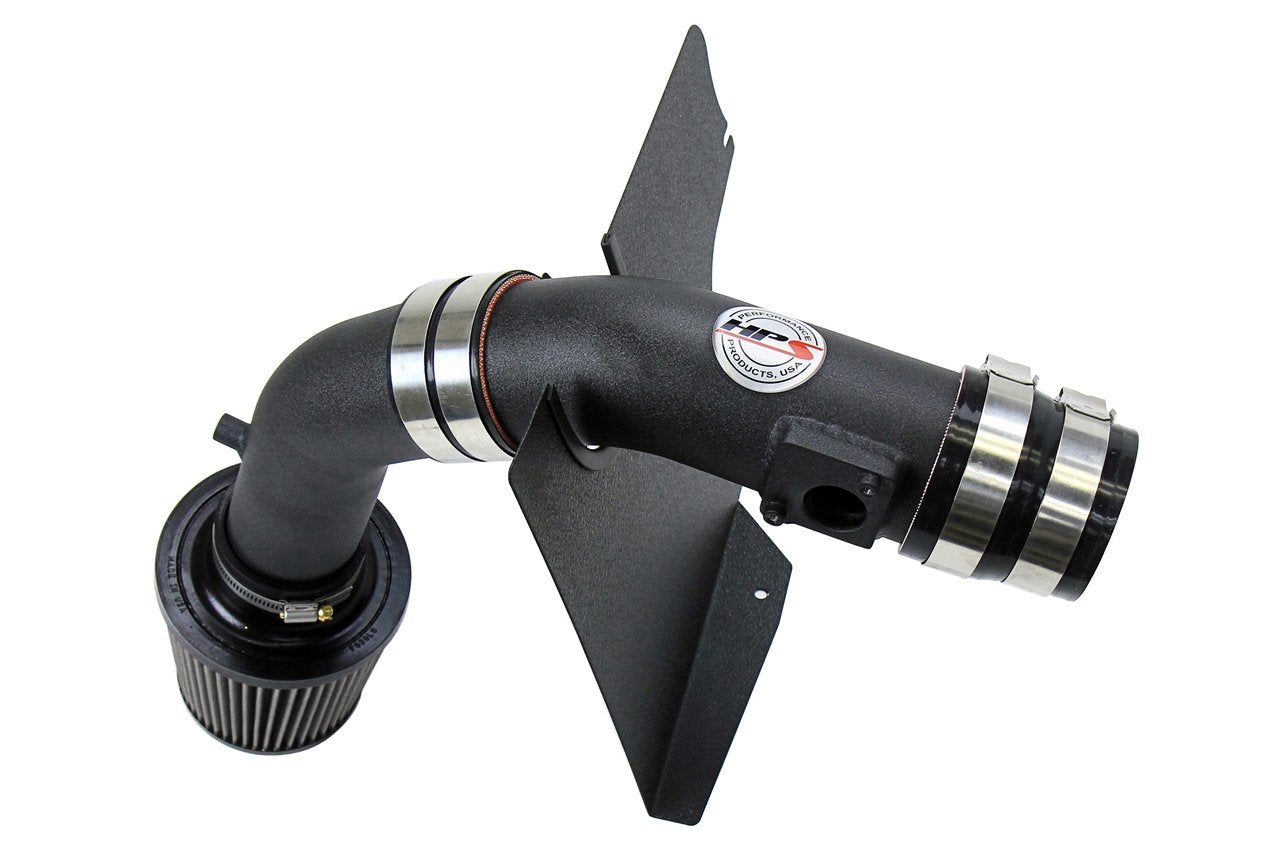 HPS Cold Air Intake Kit 2008-2014 Subaru WRX STI 2.5L Turbo, Converts to Shortram, Black