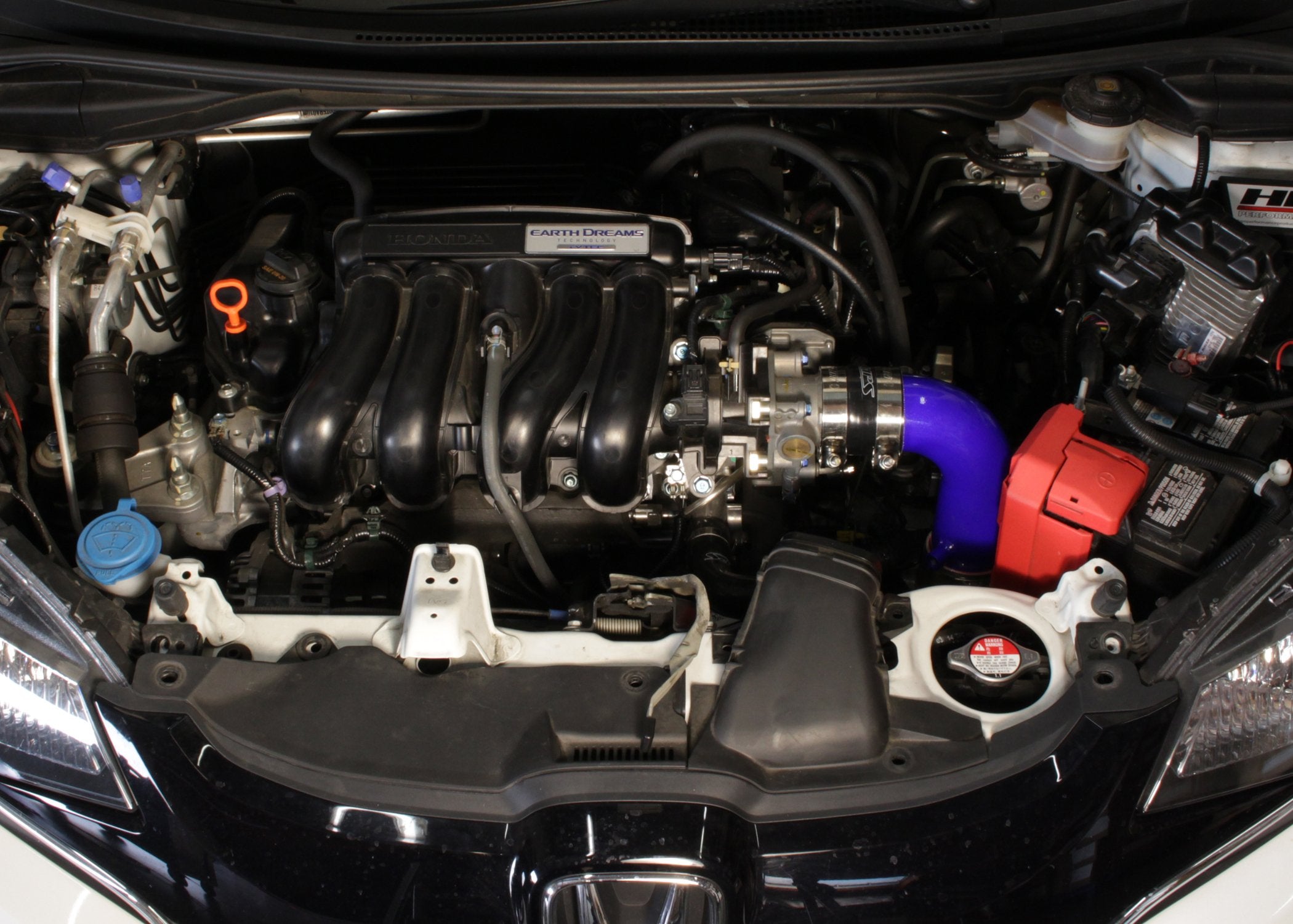 HPS Cold Air Intake Kit 2015-2018 Honda Fit 1.5L Manual Trans., Converts to Shortram, Blue