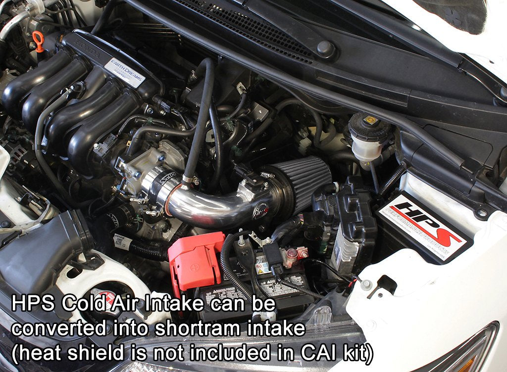 HPS Cold Air Intake Kit 2015-2018 Honda Fit 1.5L Manual Trans., Converts to Shortram, 837-568