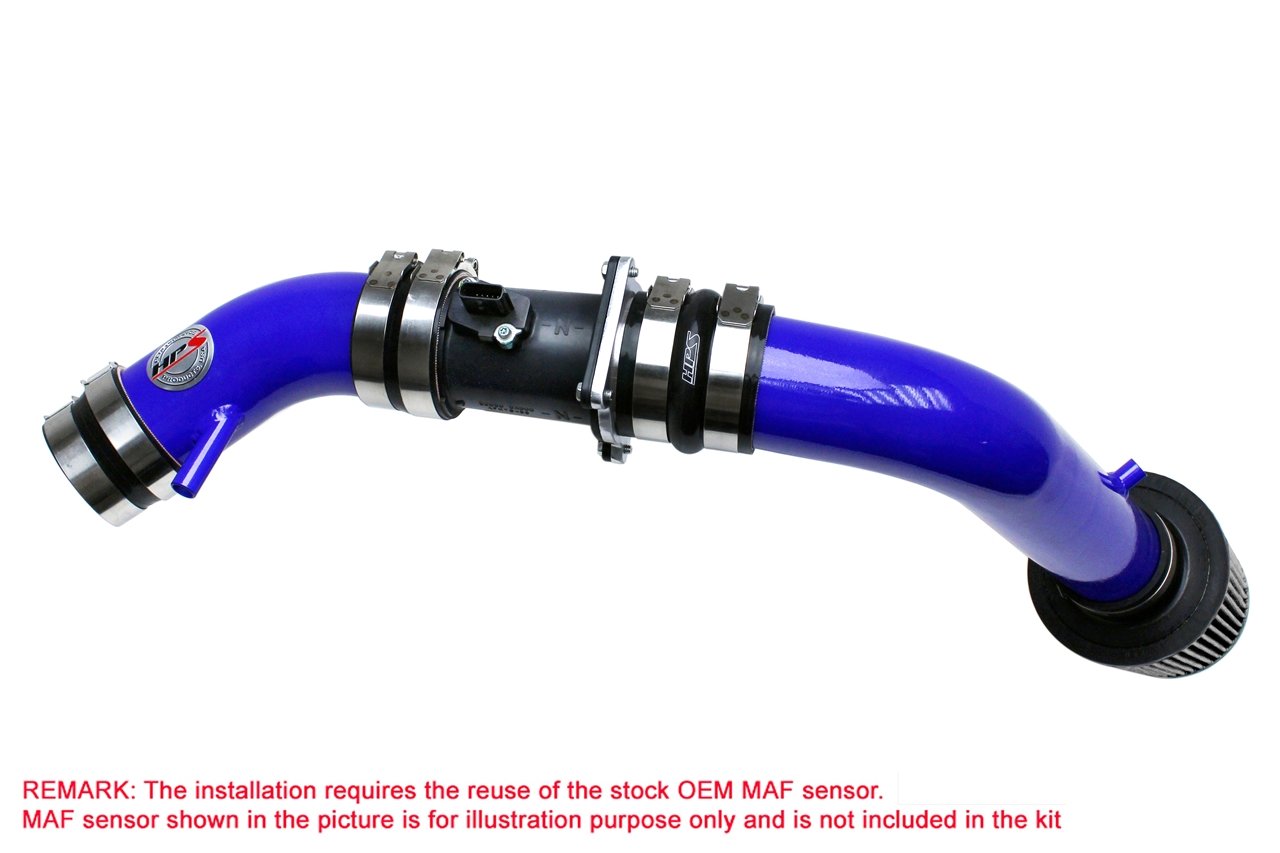HPS Cold Air Intake Kit 2002-2006 Nissan Altima 2.5L 4Cyl, Converts to Shortram, Blue
