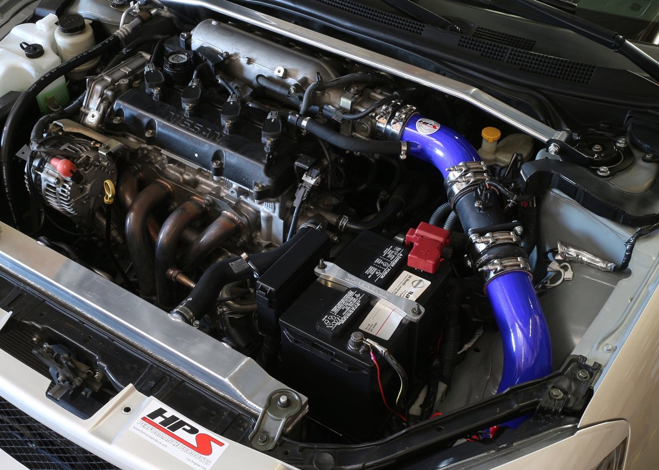 HPS Cold Air Intake Kit 2002-2006 Nissan Altima 2.5L 4Cyl, Converts to Shortram, Blue