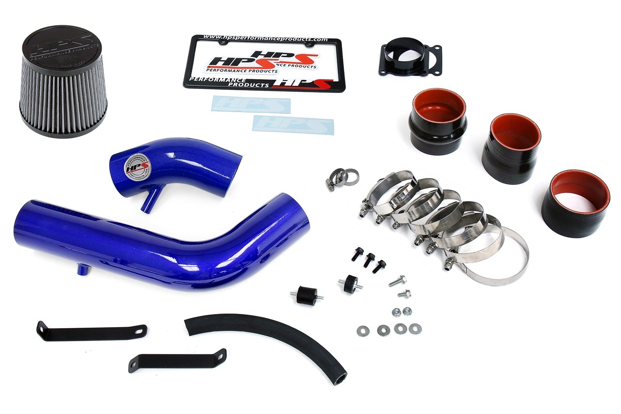 HPS Cold Air Intake Kit 2002-2006 Nissan Altima 2.5L 4Cyl, Converts to Shortram, Blue