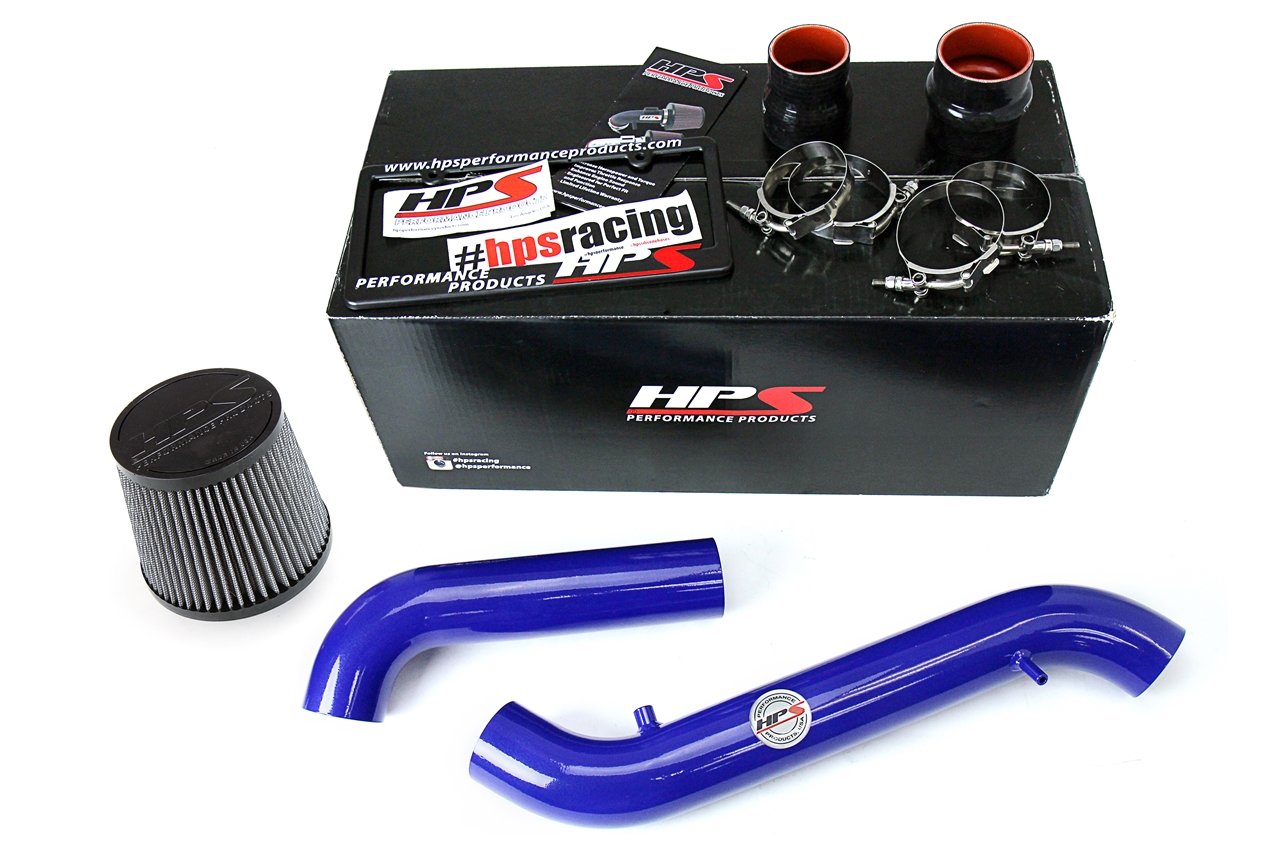 HPS Cold Air Intake Kit 1998-2002 Honda Accord 2.3L DX EX LX VP SE, Converts to Shortram, Blue