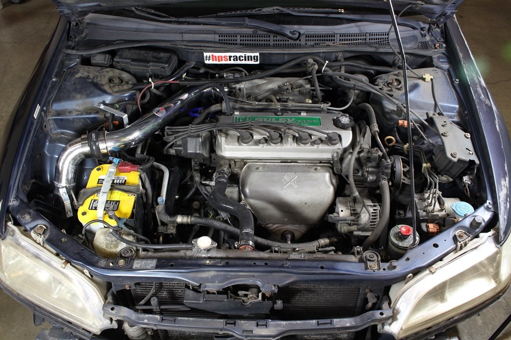 HPS Cold Air Intake Kit 1998-2002 Honda Accord 2.3L DX EX LX VP SE, Converts to Shortram, Red