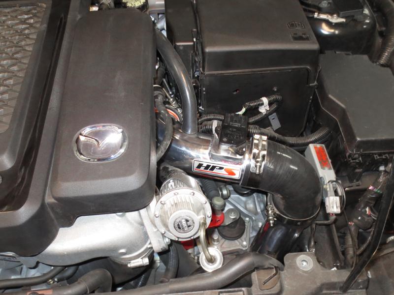 HPS Cold Air Intake Kit 2007-2013 Mazda Mazdaspeed 3 2.3L Turbo, Converts to Shortram, 837-601