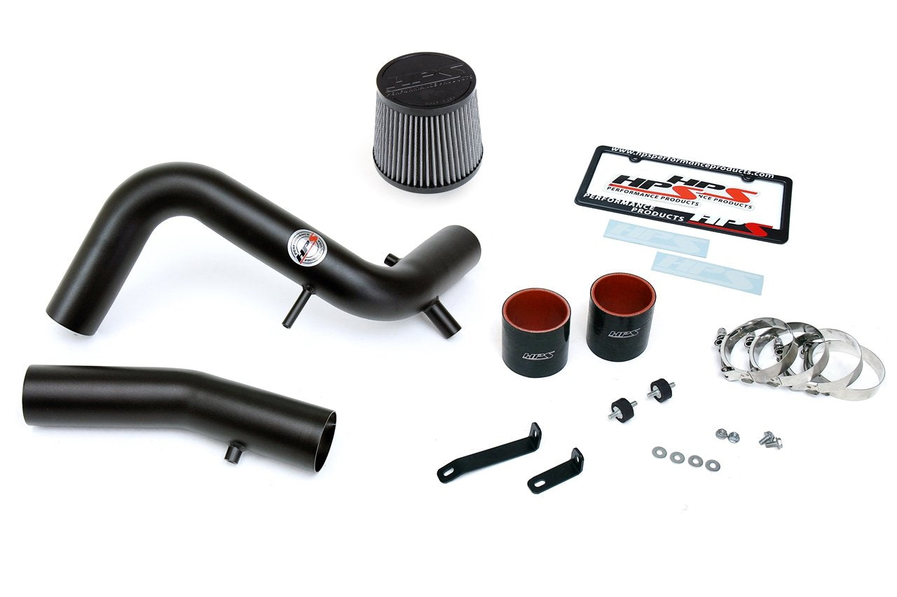 HPS Cold Air Intake Kit 2013-2017 Hyundai Veloster 1.6L Turbo, Converts to Shortram, Black