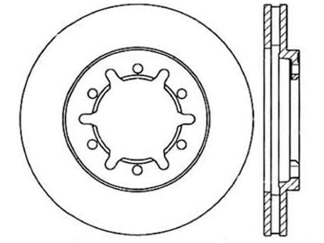 StopTech Sport Drilled/Slotted Brake Rotor; Front Right