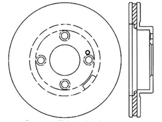 StopTech Sport Cryo Cross Drilled Brake Rotor; Front Right