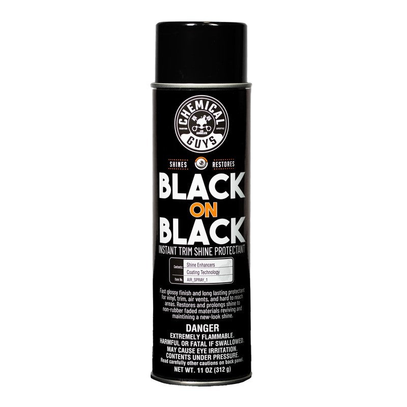 Chemical Guys Black on Black Instant Trim Shine Spray Dressing - 11oz (P6) AIR_SPRAY_1