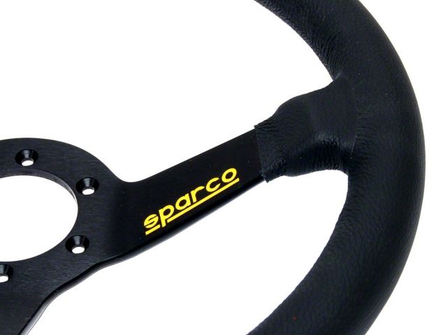 Sparco 345 Competition Black Leather Steering Wheel 350mm