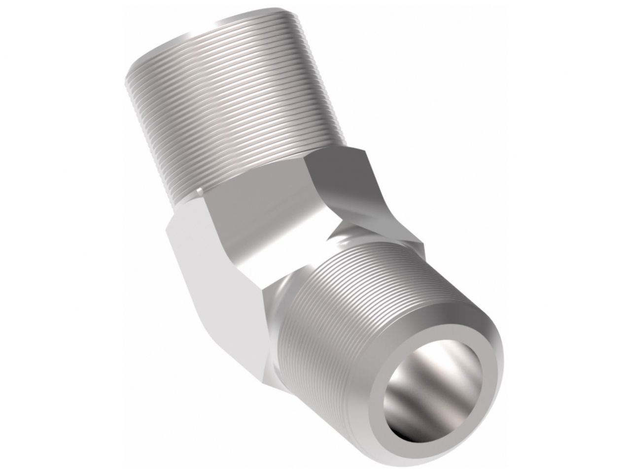 Aeroquip Nickel-Plated; 45 deg. Male Elbow; AN Flare To Pipe; -06AN To 1/4in. D