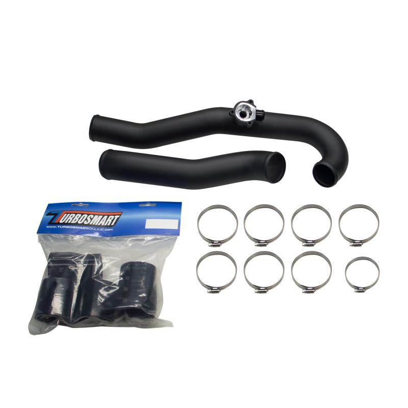 Turbosmart 15+ Mustang EcoBoost AL Charge Pipe Kit w/Hardware - Black (Stock repl. valve style) TS-0203-5001 Main Image