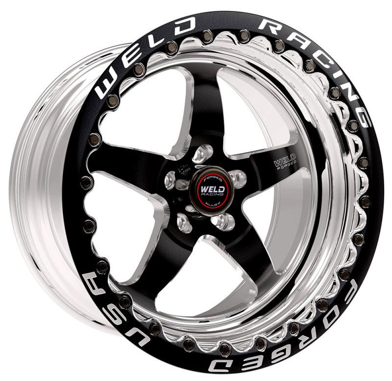 Weld S71 17x10.5 / 5x120mm BP / 8.8in. BS Black Wheel (Medium Pad) - Black Single Beadlock MT 71MB7105N88F Main Image