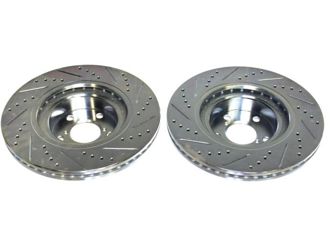 P2M Slotted - Drilled Front Brake Rotors (Pair) - FR-S BRZ