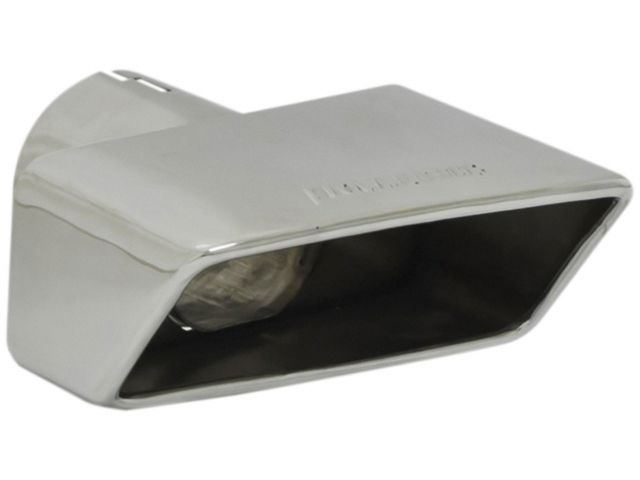 Flowmaster Exhaust Tip, Logo Embossed Polished Stainless, Single Wall, Angle Roll