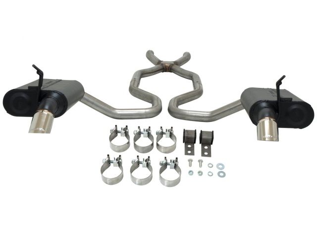 Flowmaster 1974-1979 Chevrolet Corvette, 5.7L, X Member-back, Delta Flow Mufflers