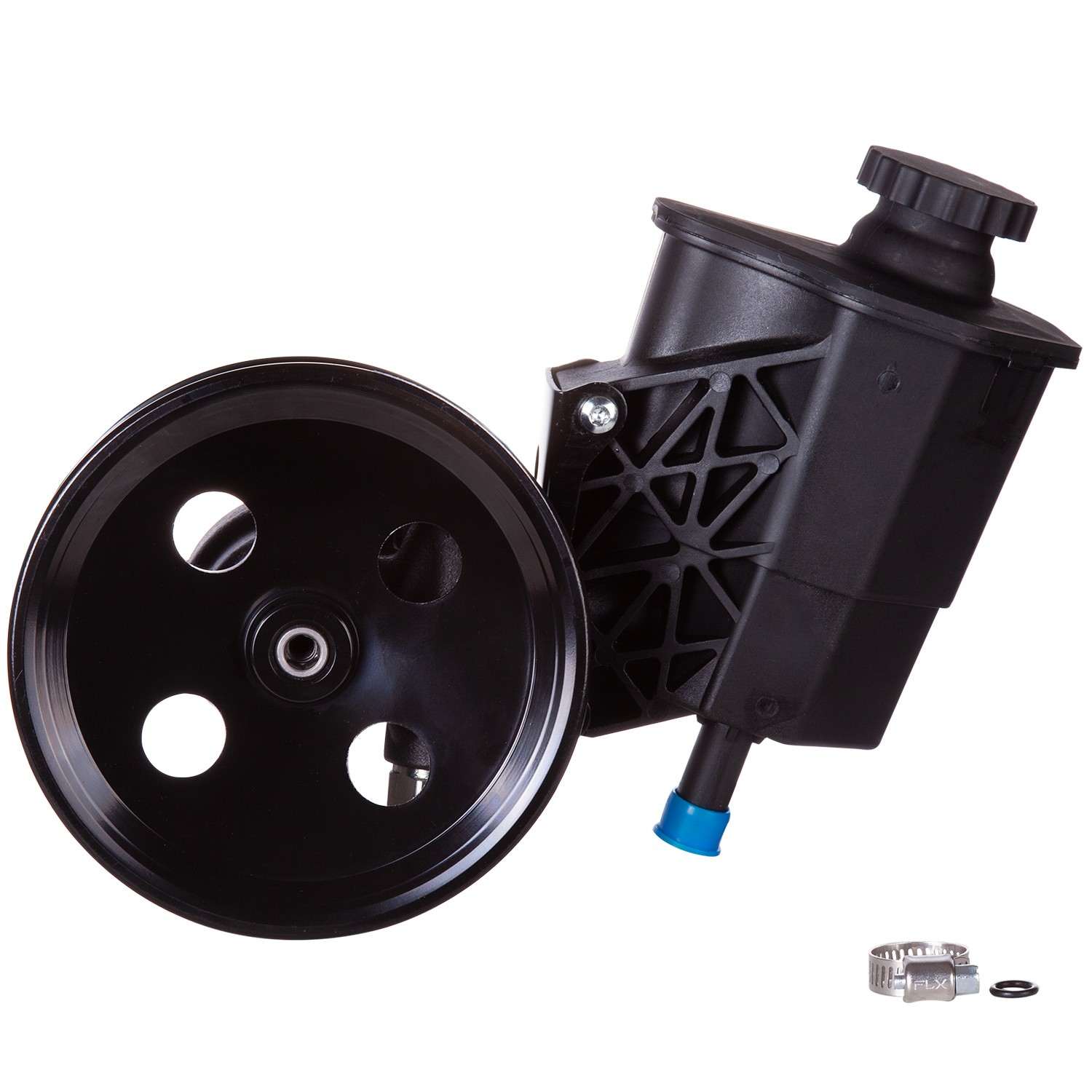 PWR New Power Steering Pump With Pulley and Reservoir  top view frsport 60-5069PR