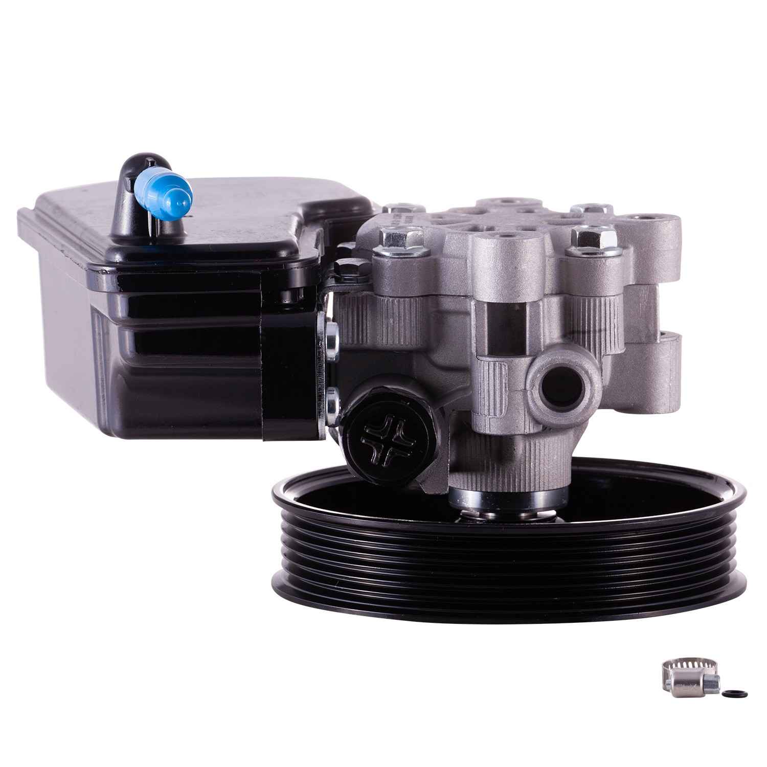 PWR New Power Steering Pump With Pulley and Reservoir  top view frsport 60-5116PR