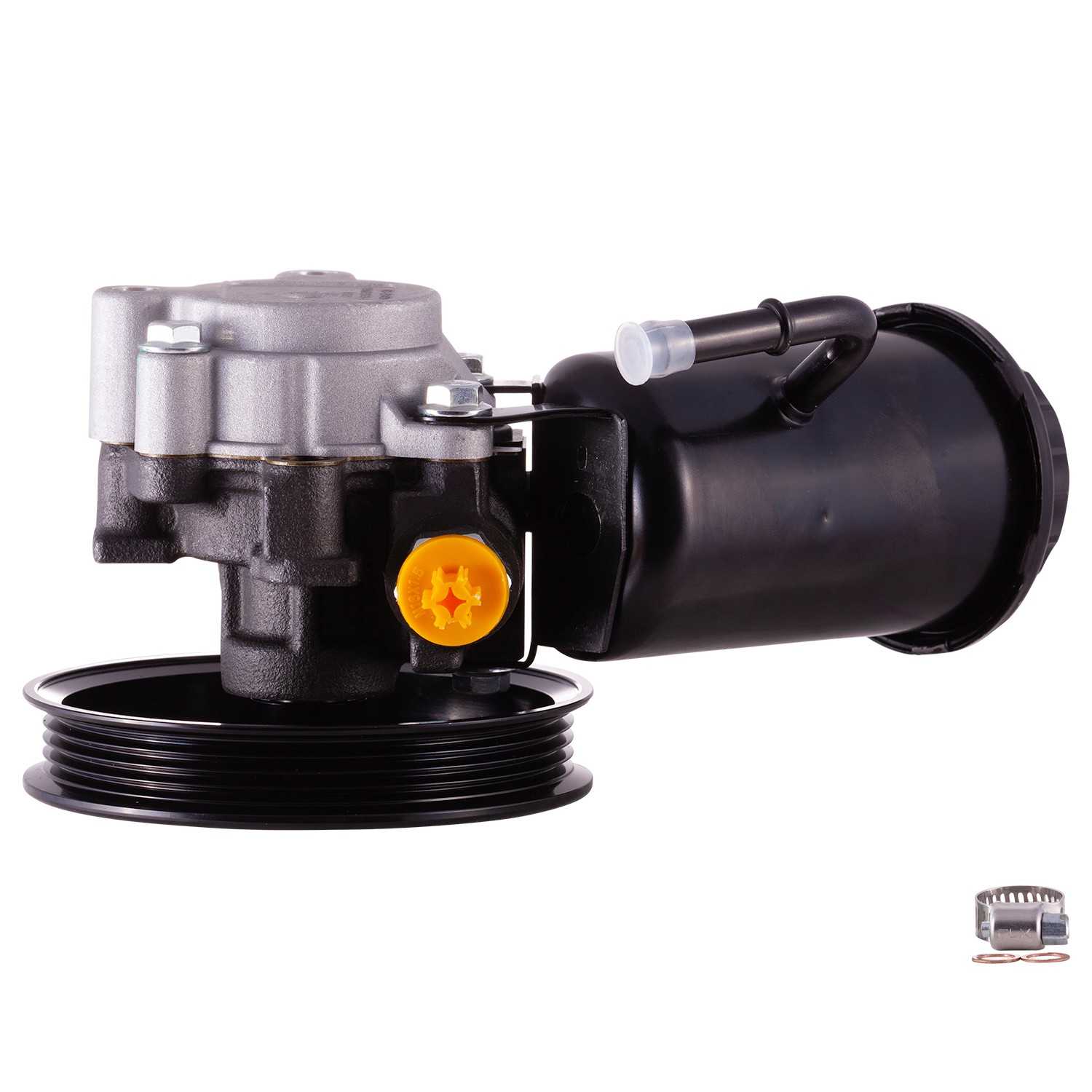 PWR New Power Steering Pump With Pulley and Reservoir  top view frsport 60-5140PR