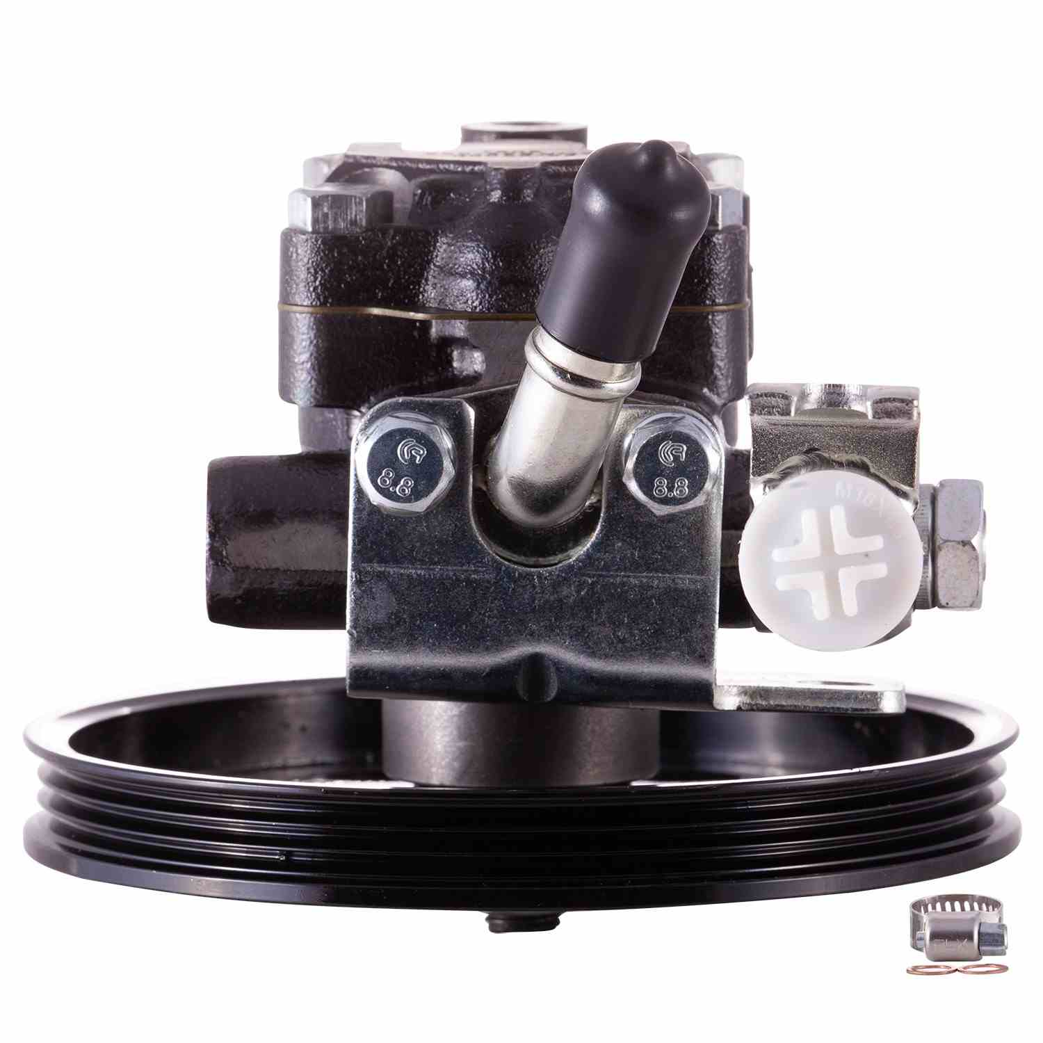 PWR New Power Steering Pump With Pulley and Reservoir  top view frsport 60-5300P